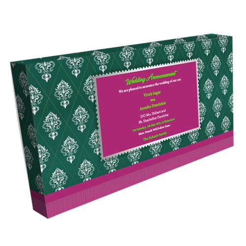 Wedding Announcement Gift Box Luxury Silver 18 Compartments